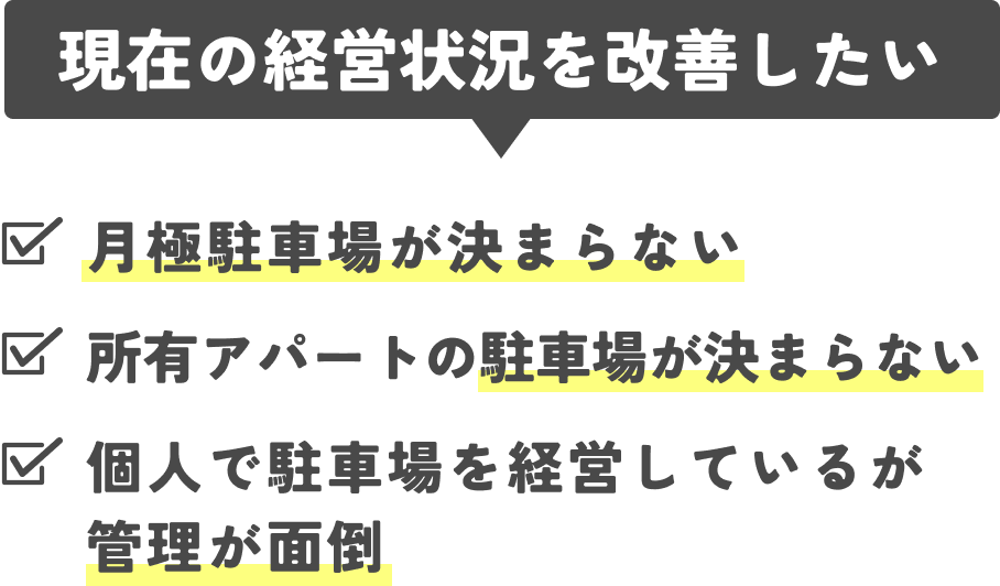 現在の経営状況を改善したい