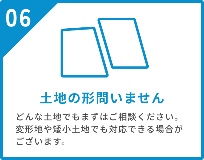 土地の形問いません